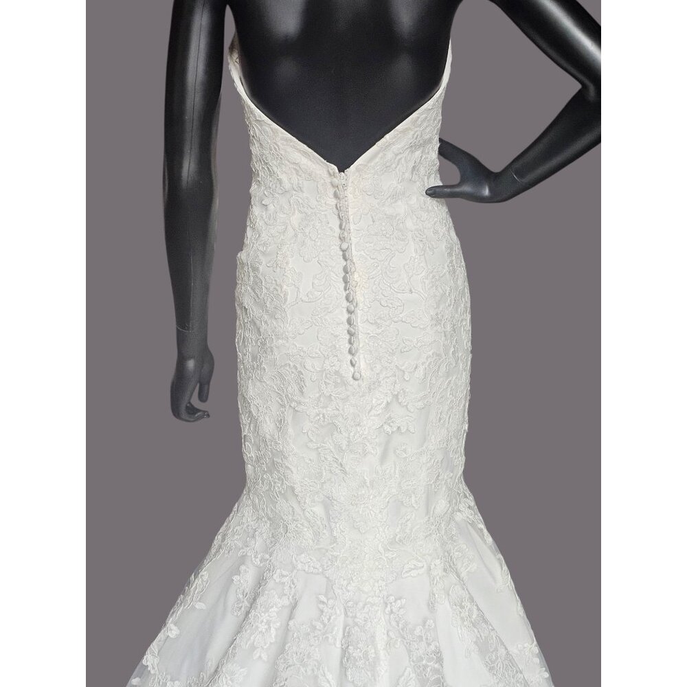 NWOT Ivory Full Lace Fit/Flare Wedding Gown - Mori Lee - Picture 8 of 13